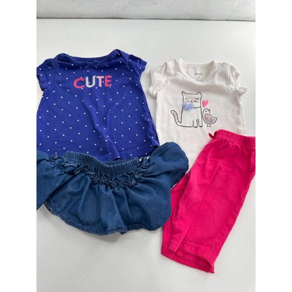 Baby Girl Clothing Bundle 0-3M Mixed Brands & Styles Dresses Tops Bottoms Romper - Picture 12 of 16